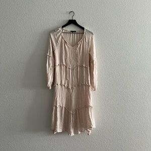 Cream Peasant Dress
